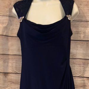 Navy colored formal gown